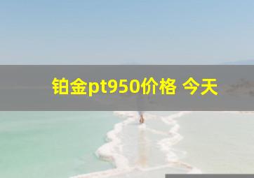 铂金pt950价格 今天